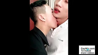 Two slim Asian twinks enjoy their prankish sex. GayWiz.com